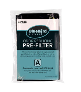 BlueBird Filters Replacement Carbon Prefilter, Fits Honeywell HPA200, Pre Cut Activated Charcoal Wraps for OEM HRF-A200