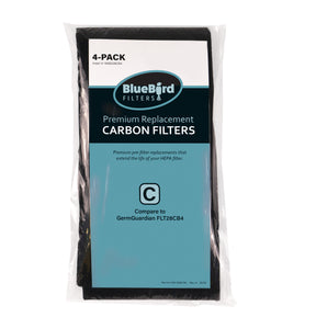 BlueBird Filters Replacement Carbon Prefilter, Fits Germ Guardian AC5000 AC5300 AC5250, Filter C, Pre Cut Activated Charcoal Wraps for OEM FLT28CB4